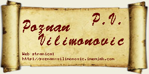 Poznan Vilimonović vizit kartica